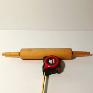 Vintage Wood Rolling Pin Handles Farmhouse Country Primative Wooden 17"